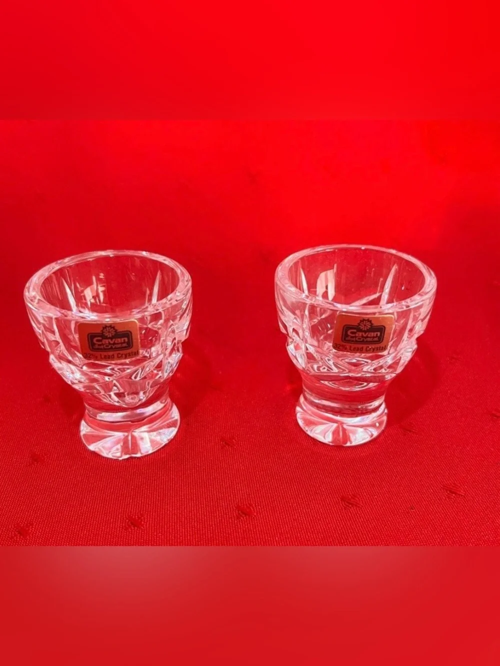 Vintage Crystal Shot Glass Set by Cavan Irish crystal